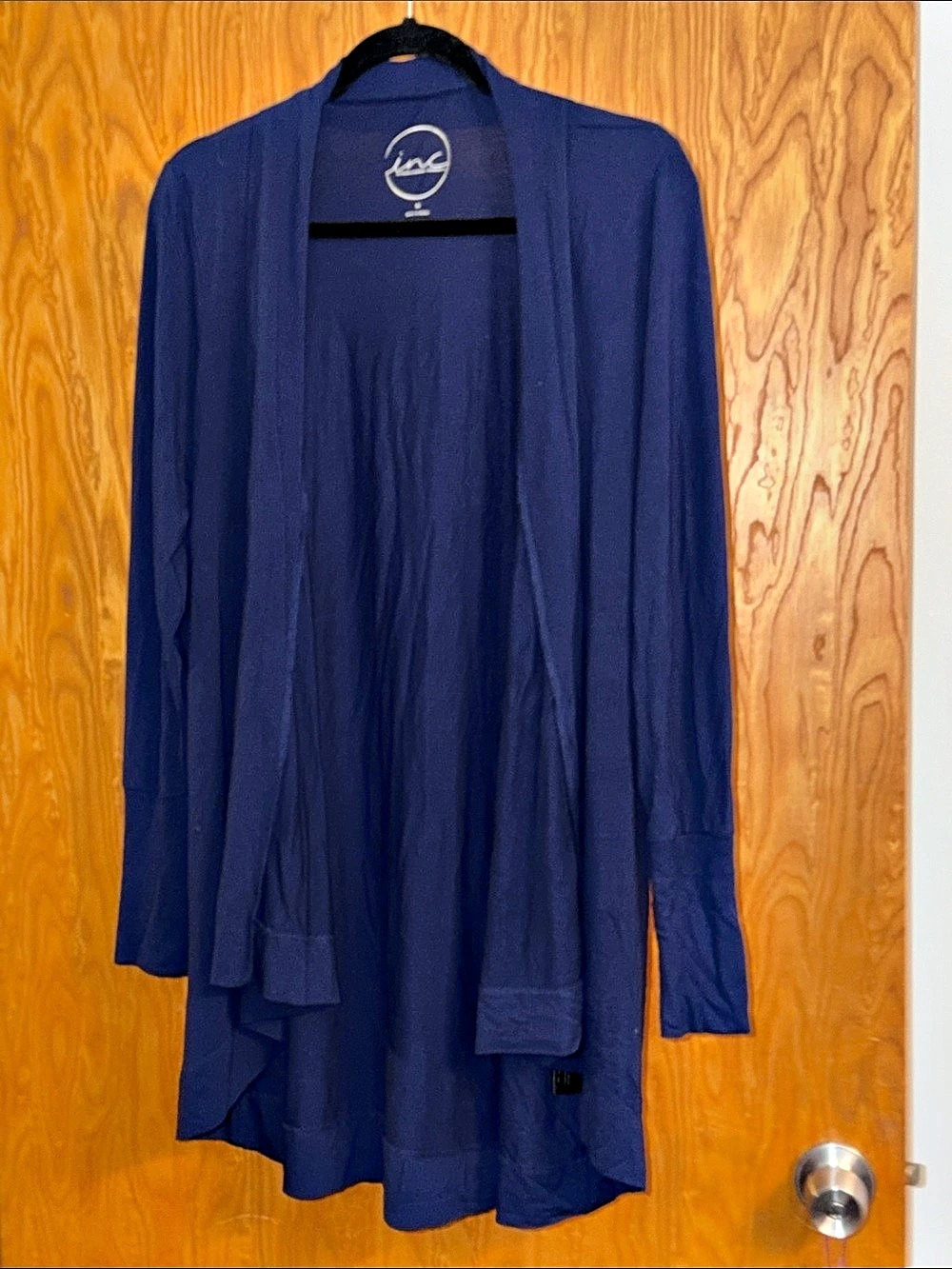 INC Open Front Cardigan in Blue Size Medium Like New